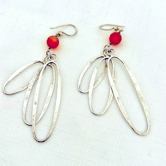 Sterling Silver~Long Earrings - Picture 7 of 7